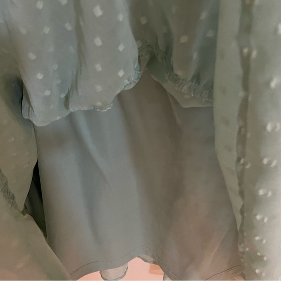 DIVIDED H&M, Plumeti Chiffon Dress, in Light Green, Size L - Picture 7 of 11